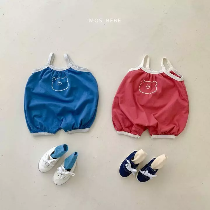 Mos Bebe - Korean Baby Fashion - #babygirlfashion - Bear Piping Bodysuit - 12