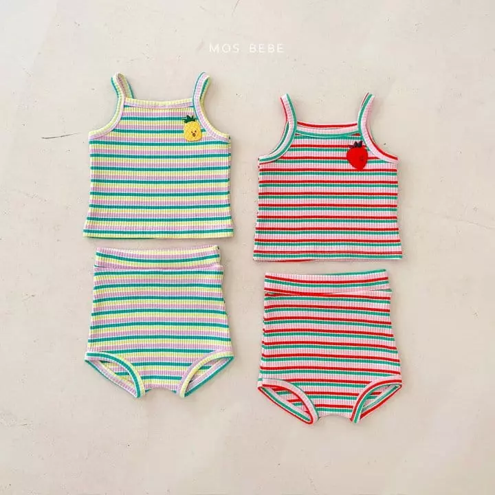 Mos Bebe - Korean Baby Fashion - #babylifestyle - Fruit Top Bottom Set - 7