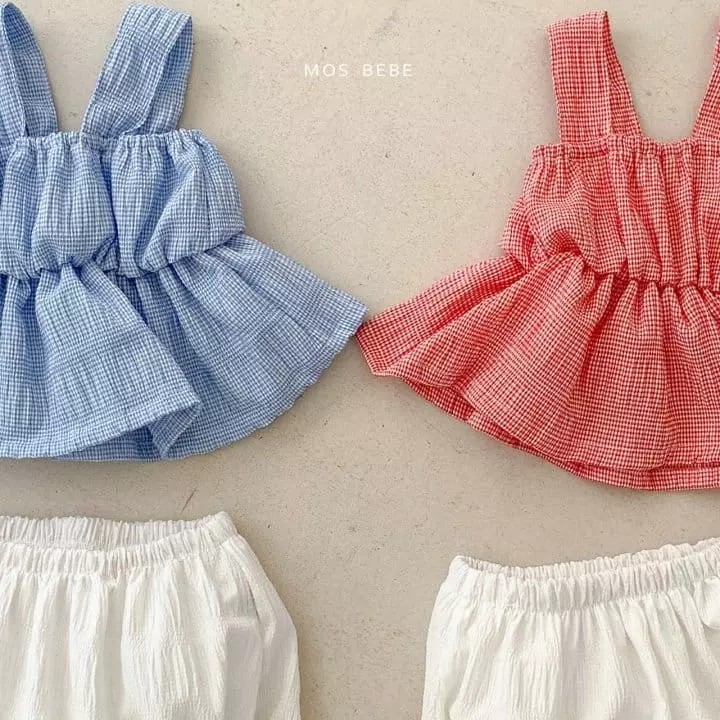 Mos Bebe - Korean Baby Fashion - #babylifestyle - Hawaii Bloomer Top Bottom Set - 4