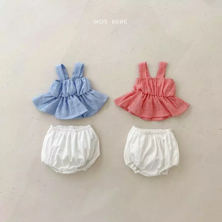 Mos Bebe - Korean Baby Fashion - #babyootd - Hawaii Bloomer Top Bottom Set - 5