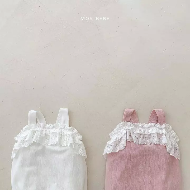 Mos Bebe - Korean Baby Fashion - #babyoutfit - Anfant Lace Bodysuit - 2