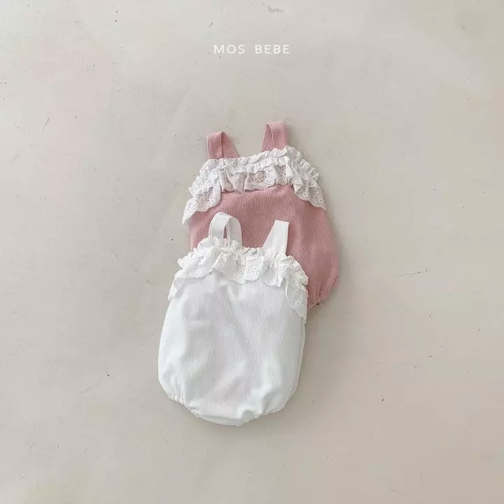 Mos Bebe - Korean Baby Fashion - #babyoutfit - Anfant Lace Bodysuit - 3