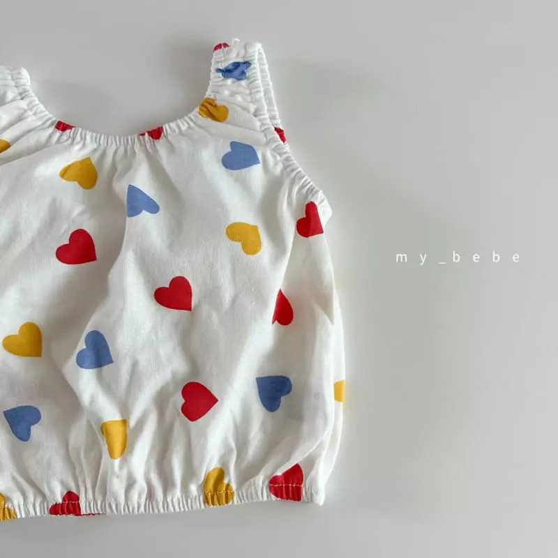 My Bebe - Korean Children Fashion - #childofig - Shirring Top Bottom Set - 8