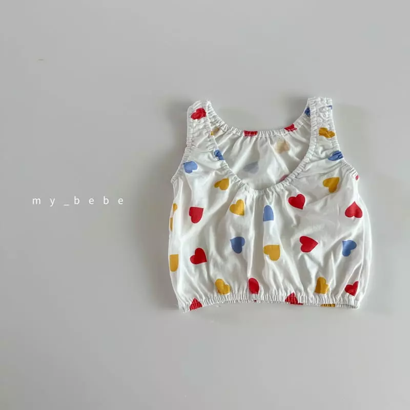 My Bebe - Korean Children Fashion - #childofig - Shirring Top Bottom Set - 9