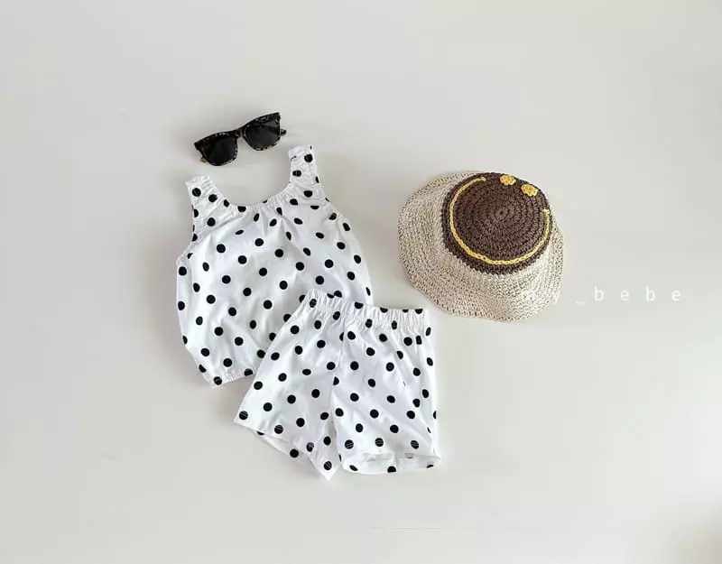 My Bebe - Korean Children Fashion - #childrensboutique - Shirring Top Bottom Set - 10