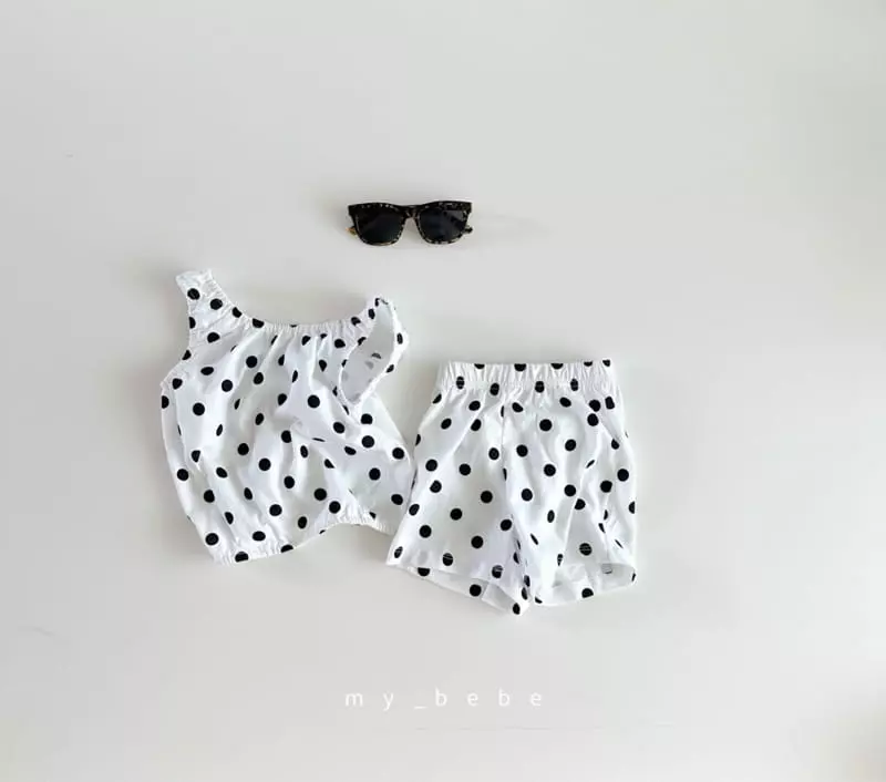 My Bebe - Korean Children Fashion - #designkidswear - Shirring Top Bottom Set - 11
