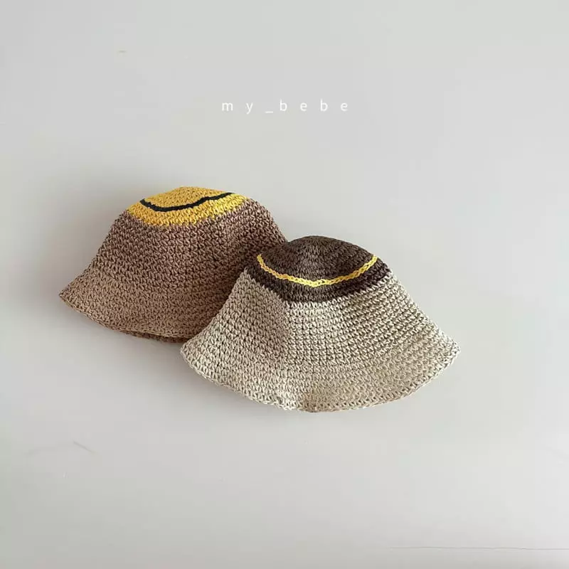 My Bebe - Korean Children Fashion - #minifashionista - Smile Straw Hat - 3