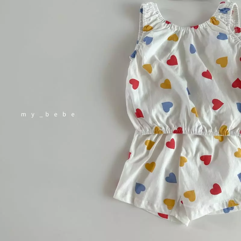 My Bebe - Korean Children Fashion - #prettylittlegirls - Shirring Top Bottom Set - 7