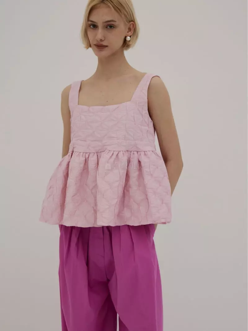 Neroli36 - Korean Women Fashion - #momslook - Ping Pong Sleevelss Blouse - 6