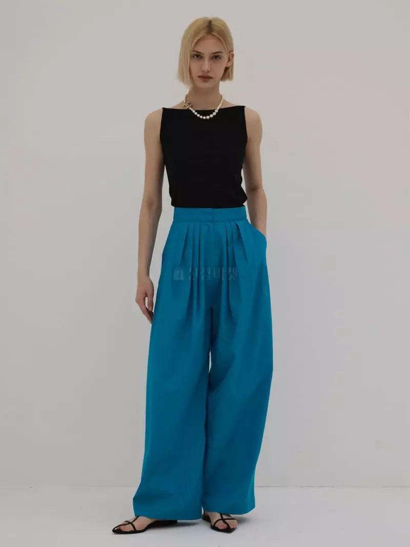 Neroli36 - Korean Women Fashion - #momslook - Color Wrinkle Pants - 2