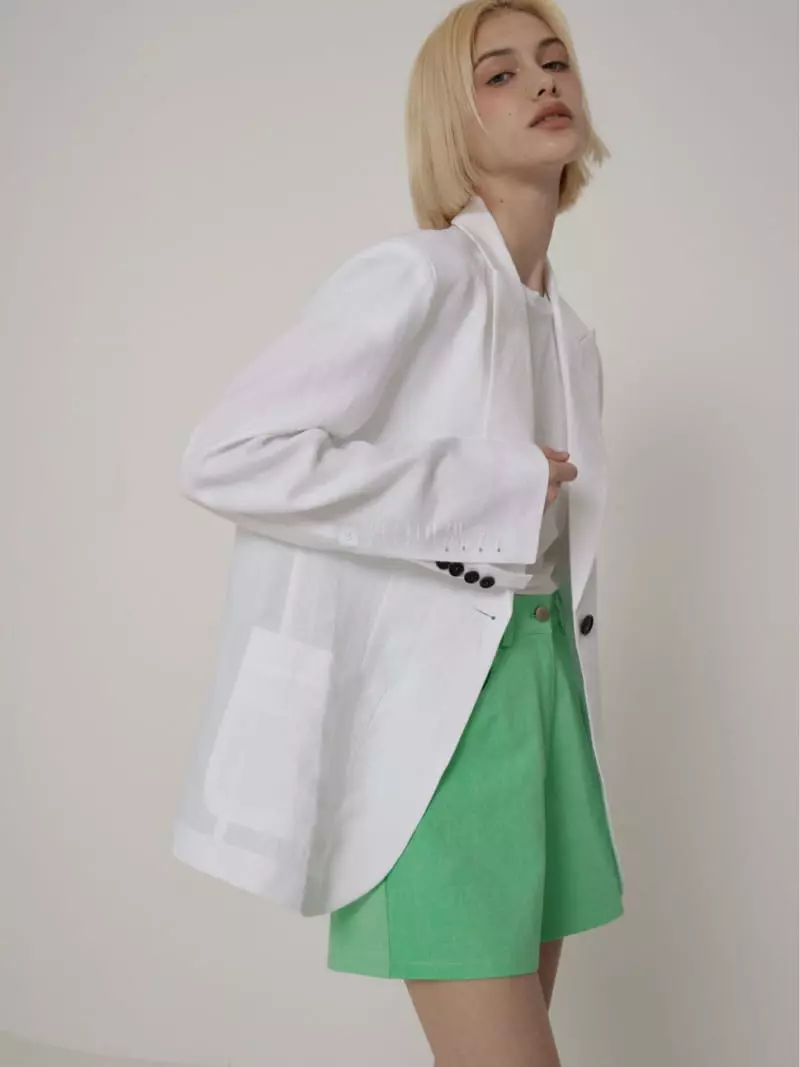 Neroli36 - Korean Women Fashion - #momslook - Line One Button Jacket - 2