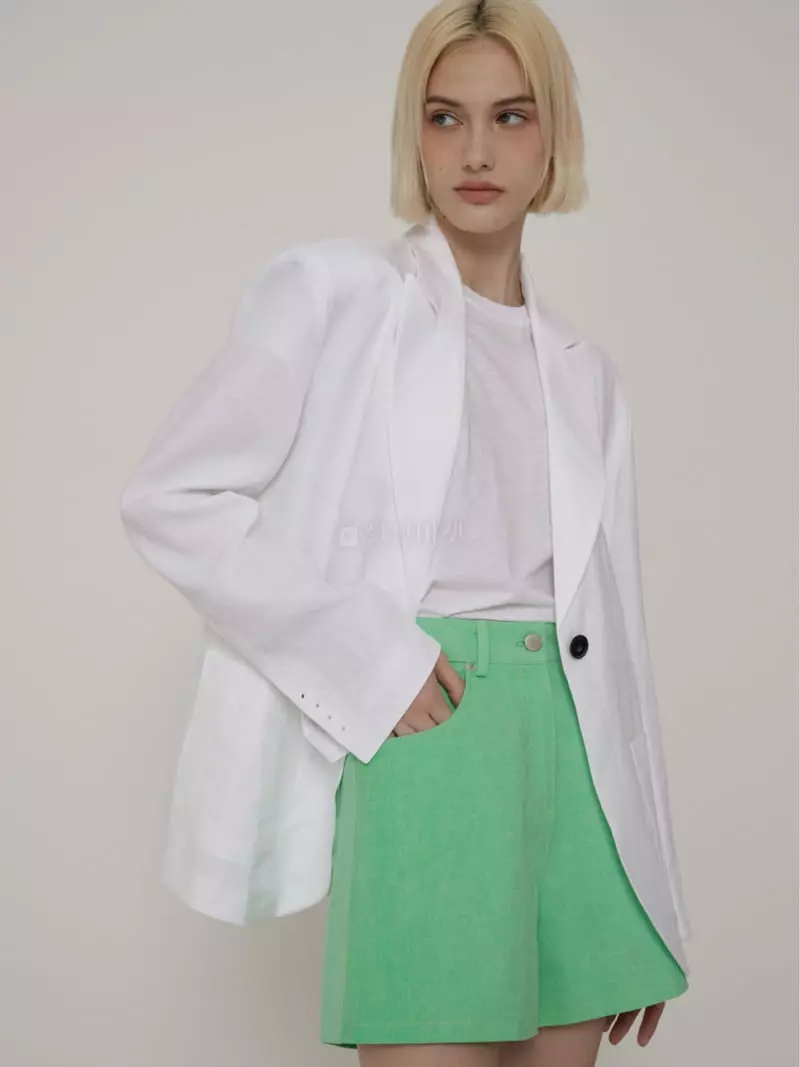Neroli36 - Korean Women Fashion - #womensfashion - Line One Button Jacket - 4