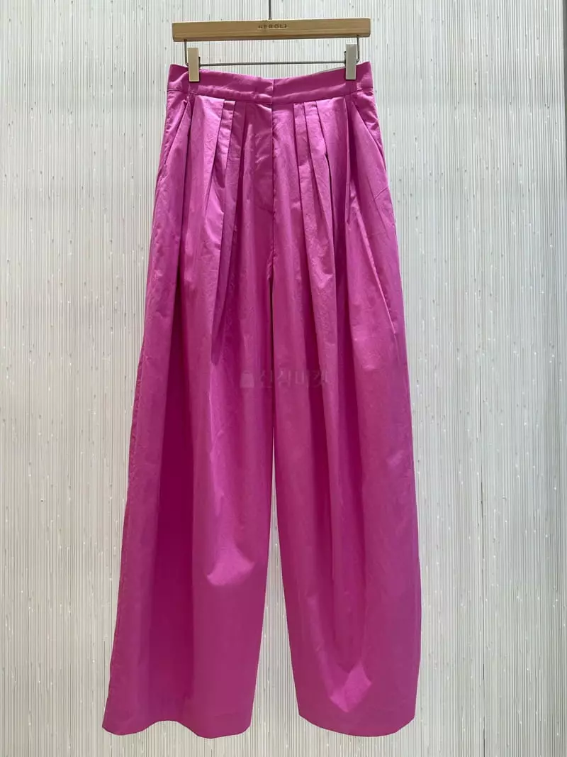 Neroli36 - Korean Women Fashion - #restrostyle - Color Wrinkle Pants - 9