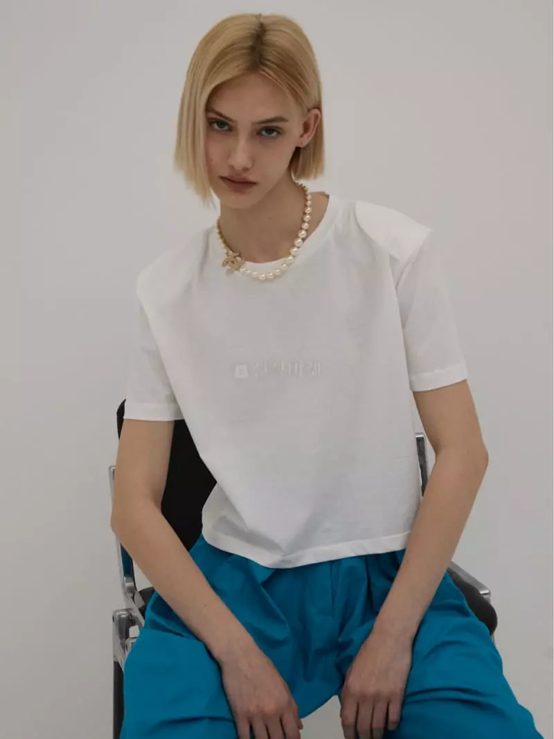 Neroli36 - Korean Women Fashion - #pursuepretty - Silket Crop Tee - 4