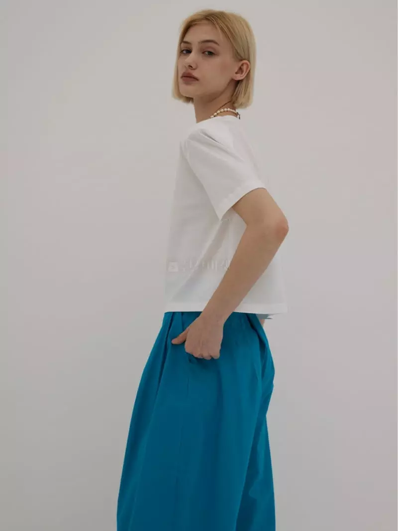 Neroli36 - Korean Women Fashion - #romanticstyle - Silket Crop Tee - 5