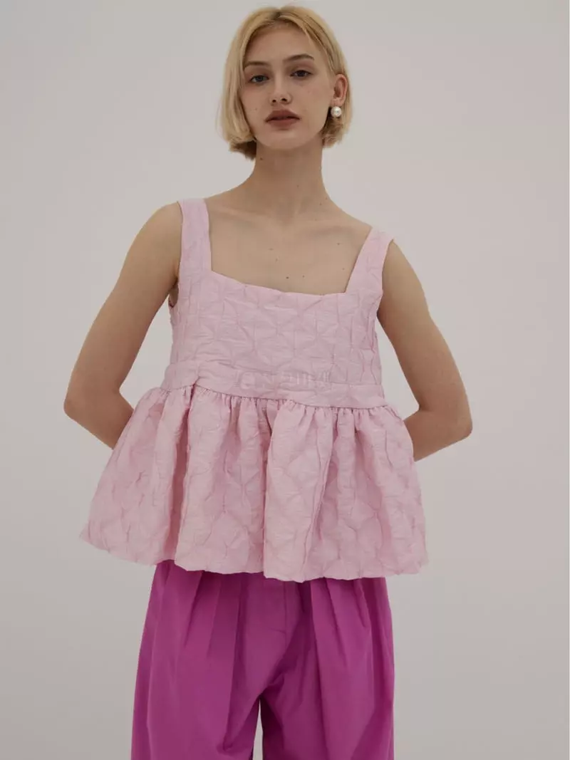 Neroli36 - Korean Women Fashion - #womensfashion - Ping Pong Sleevelss Blouse