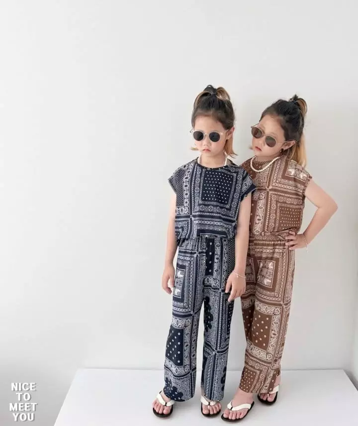 Nice To Meet You - Korean Children Fashion - #prettylittlegirls - Paisely Ice Top Bottom Set - 10