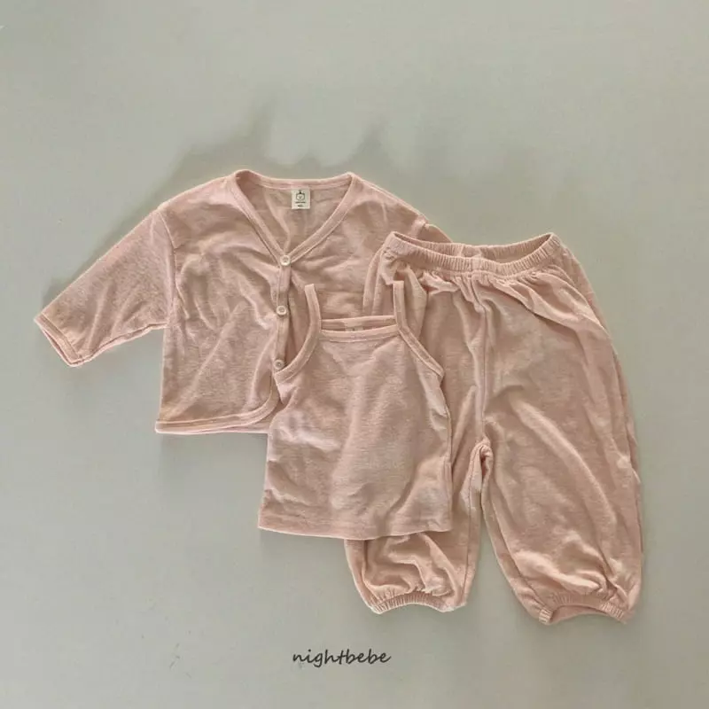 Night Bebe - Korean Baby Fashion - #babylifestyle - Linene Sleeveless - 6