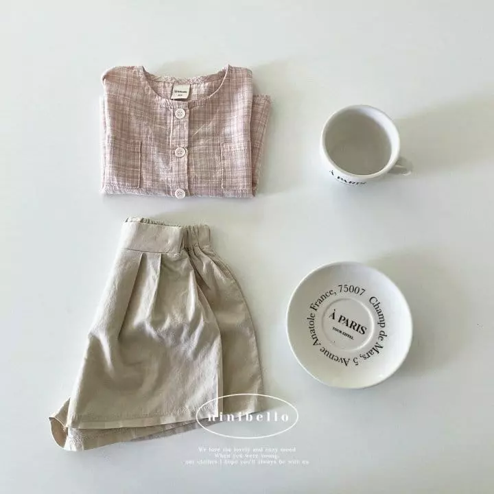 Ninibello - Korean Children Fashion - #discoveringself - Wood Check Top Bottom Set - 4