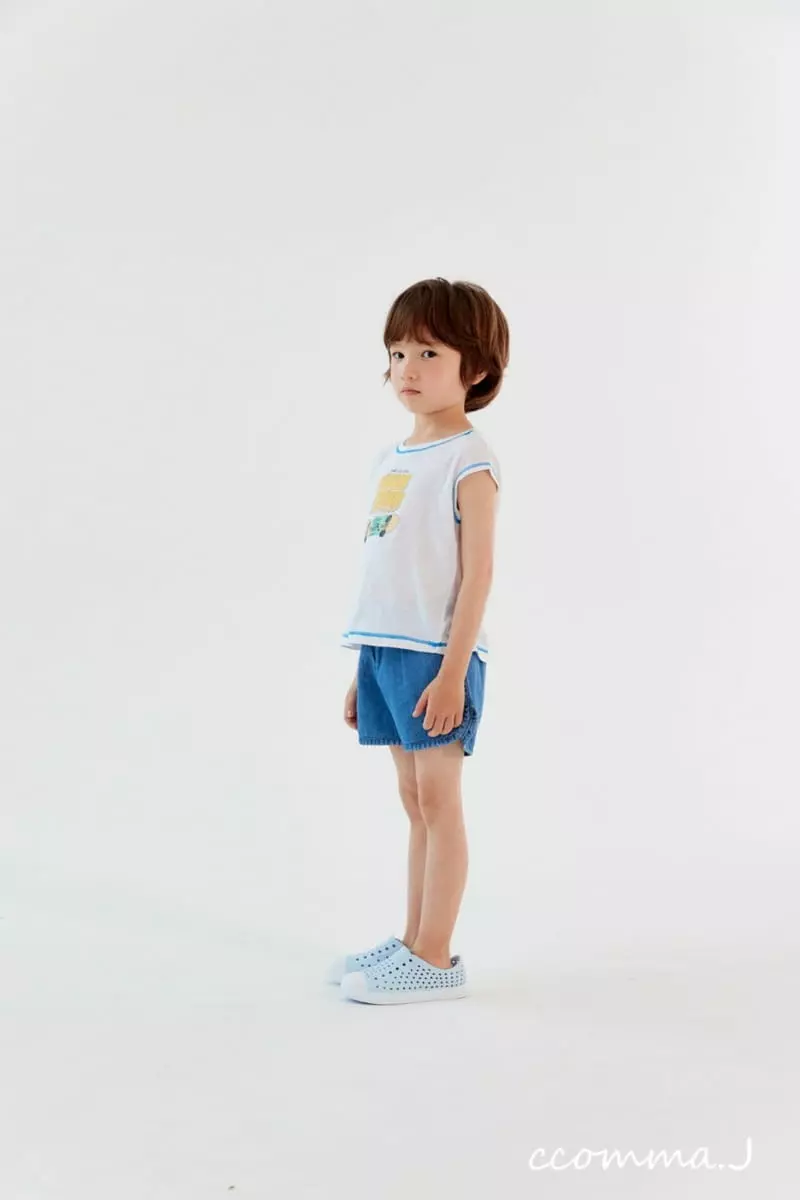 Oda - Korean Children Fashion - #toddlerclothing - Piping Denim Shorts - 3