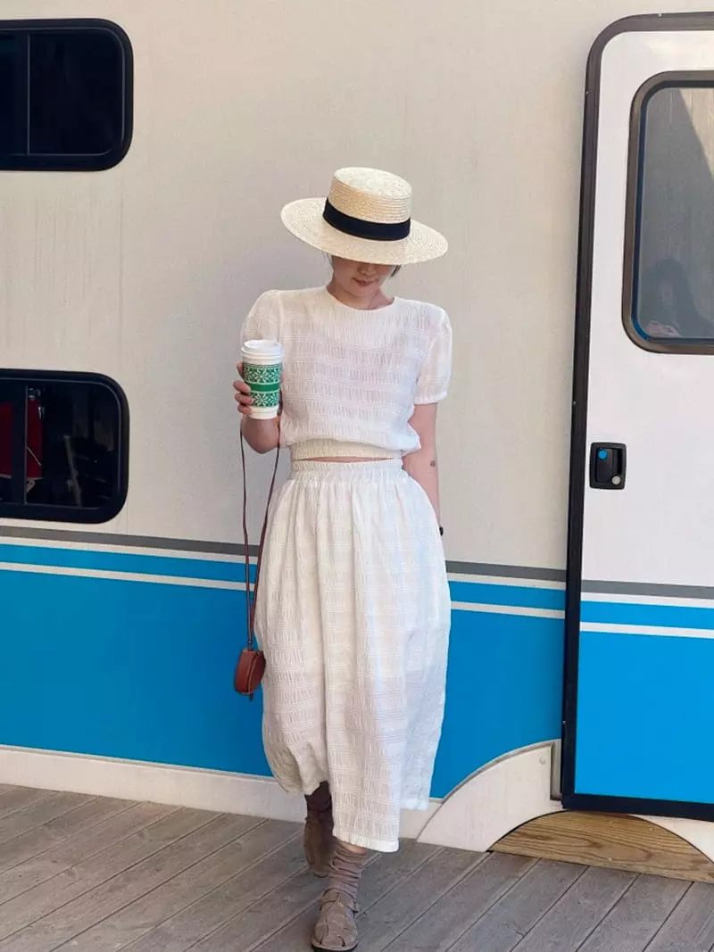 Oli Seoul - Korean Women Fashion - #momslook - Ivory Sujan Two piece - 7