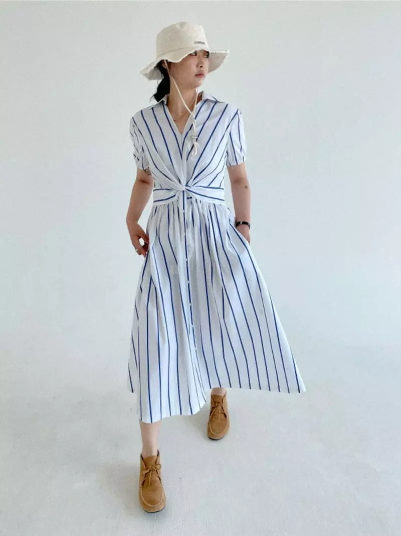 Oli Seoul - Korean Women Fashion - #momslook - Blue Signal One-piece - 3