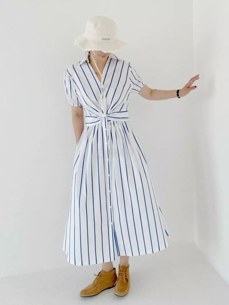 Oli Seoul - Korean Women Fashion - #momslook - Blue Signal One-piece - 6