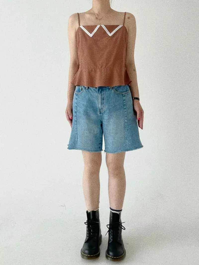 Oli Seoul - Korean Women Fashion - #pursuepretty - Brown Sleeveless Blouse - 6