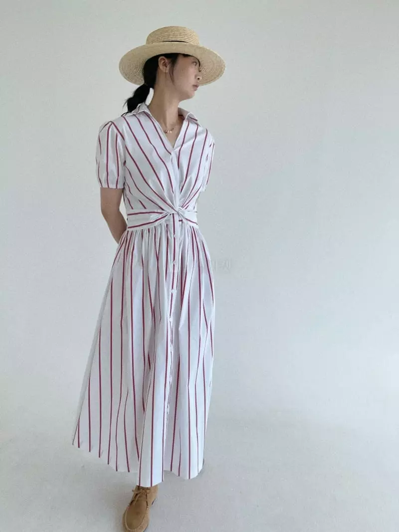 Oli Seoul - Korean Women Fashion - #romanticstyle - Red Signal One-piece - 4