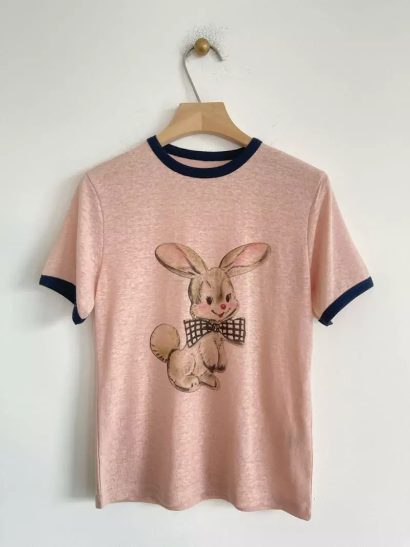 Oli Seoul - Korean Women Fashion - #womensfashion - Pink Rabbit Tee - 5