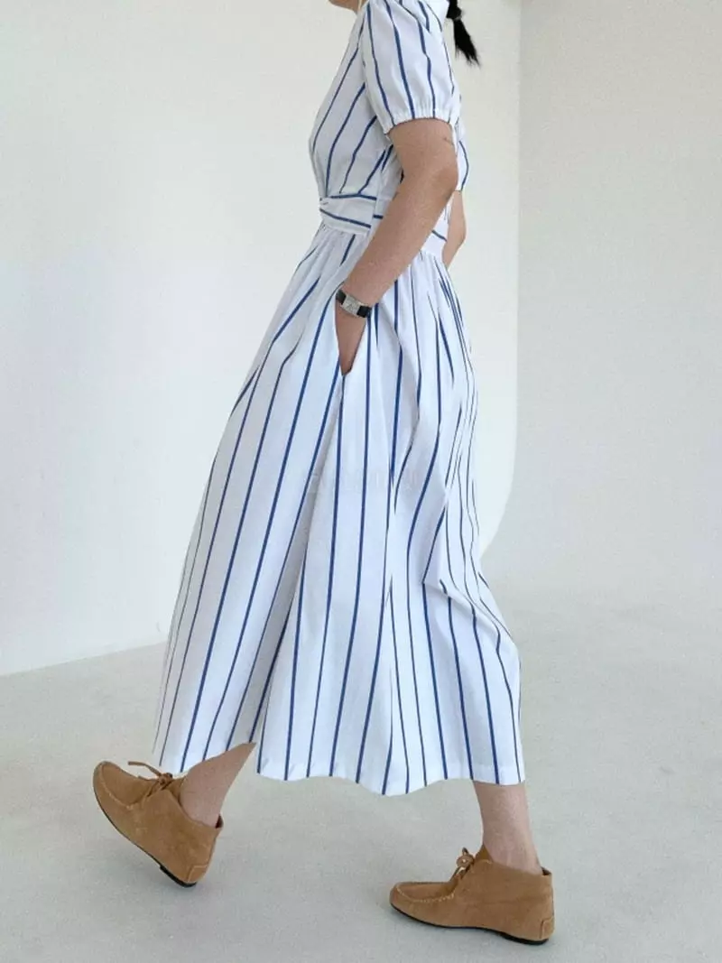 Oli Seoul - Korean Women Fashion - #womensfashion - Blue Signal One-piece - 2