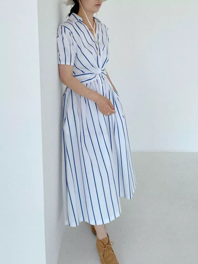 Oli Seoul - Korean Women Fashion - #momslook - Blue Signal One-piece - 4