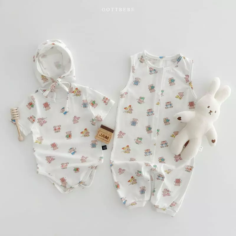 Oott Bebe - Korean Baby Fashion - #babyfashion - Friends Sleeveless Bodysuit - 11