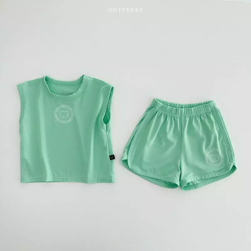 Oott Bebe - Korean Children Fashion - #discoveringself - Week Mesh Top Bottom Set - 2