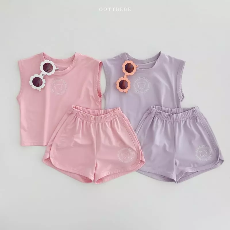 Oott Bebe - Korean Children Fashion - #prettylittlegirls - Week Mesh Top Bottom Set - 11