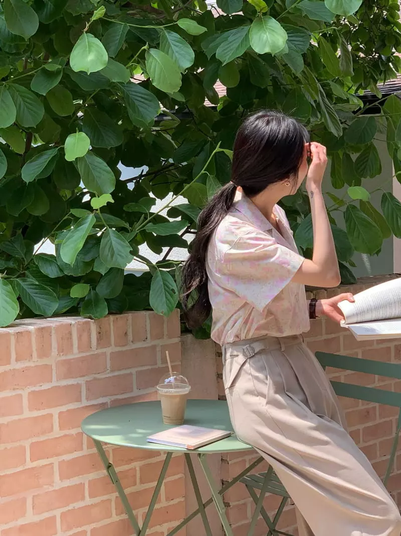 Ovu - Korean Women Fashion - #momslook - Flower Blouse - 6