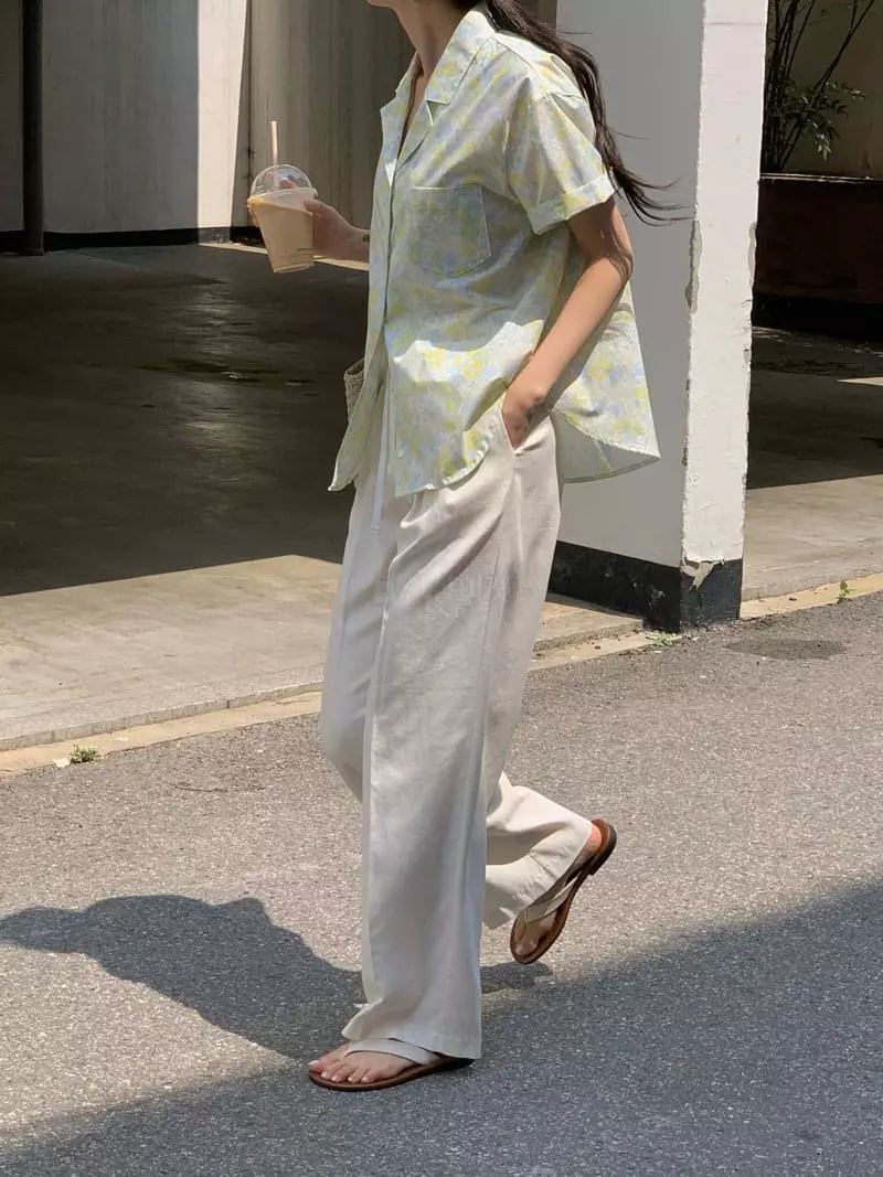 Ovu - Korean Women Fashion - #momslook - Flower Blouse - 8