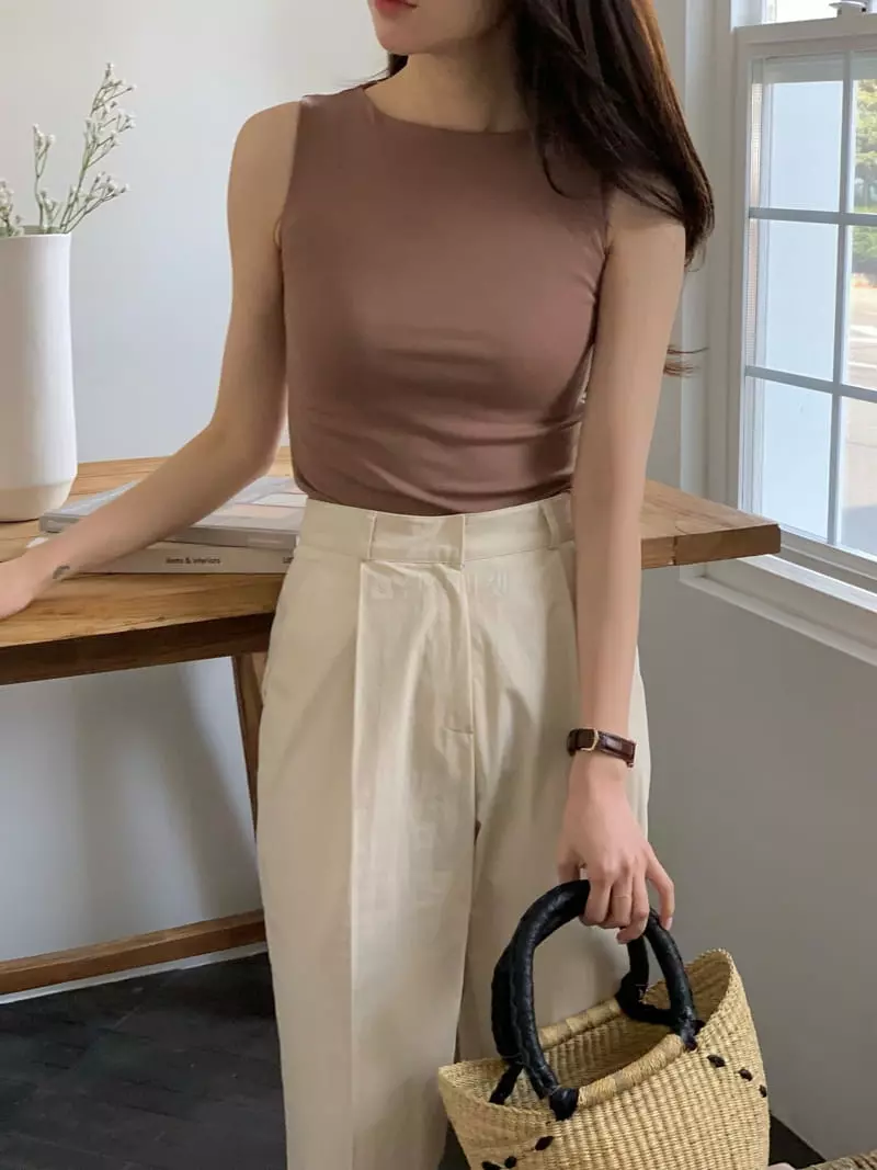 Ovu - Korean Women Fashion - #momslook - Sand SLEeveless - 8