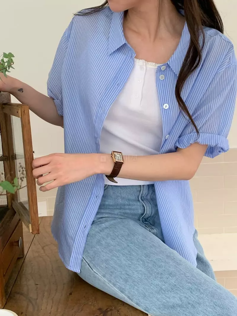 Ovu - Korean Women Fashion - #momslook - Twist Shirt - 2