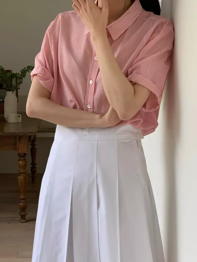 Ovu - Korean Women Fashion - #momslook - Twist Shirt - 5