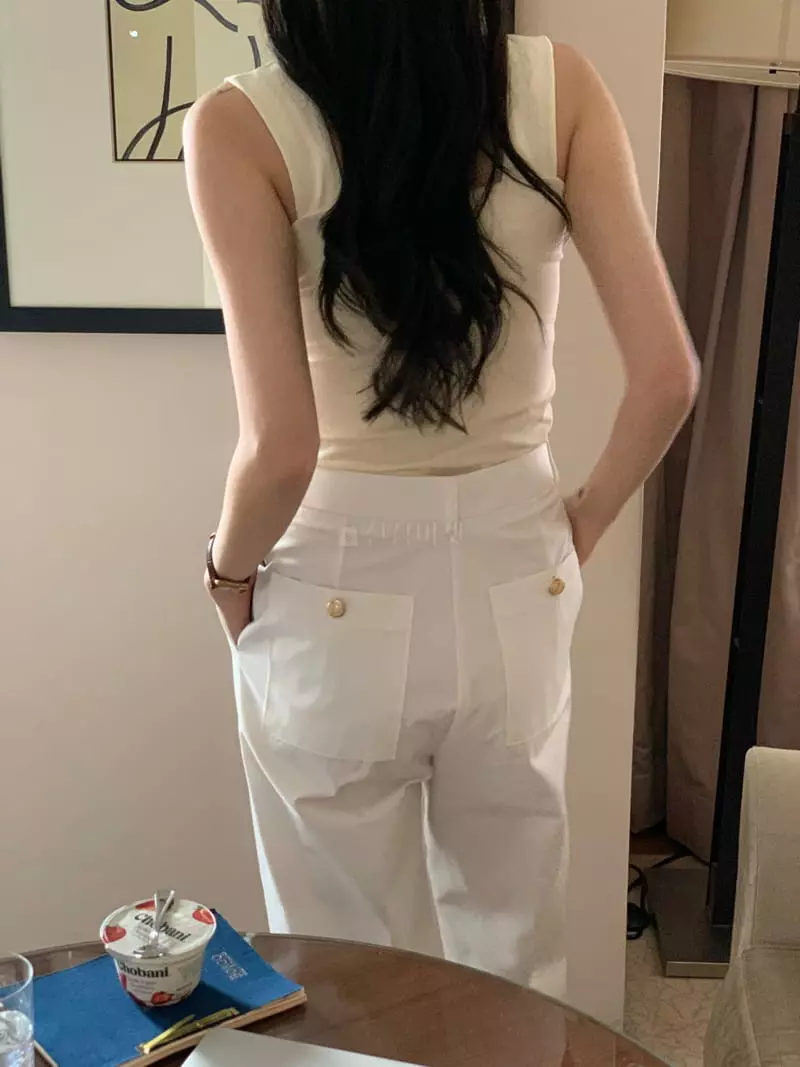 Ovu - Korean Women Fashion - #pursuepretty - Gold Button Pants - 9