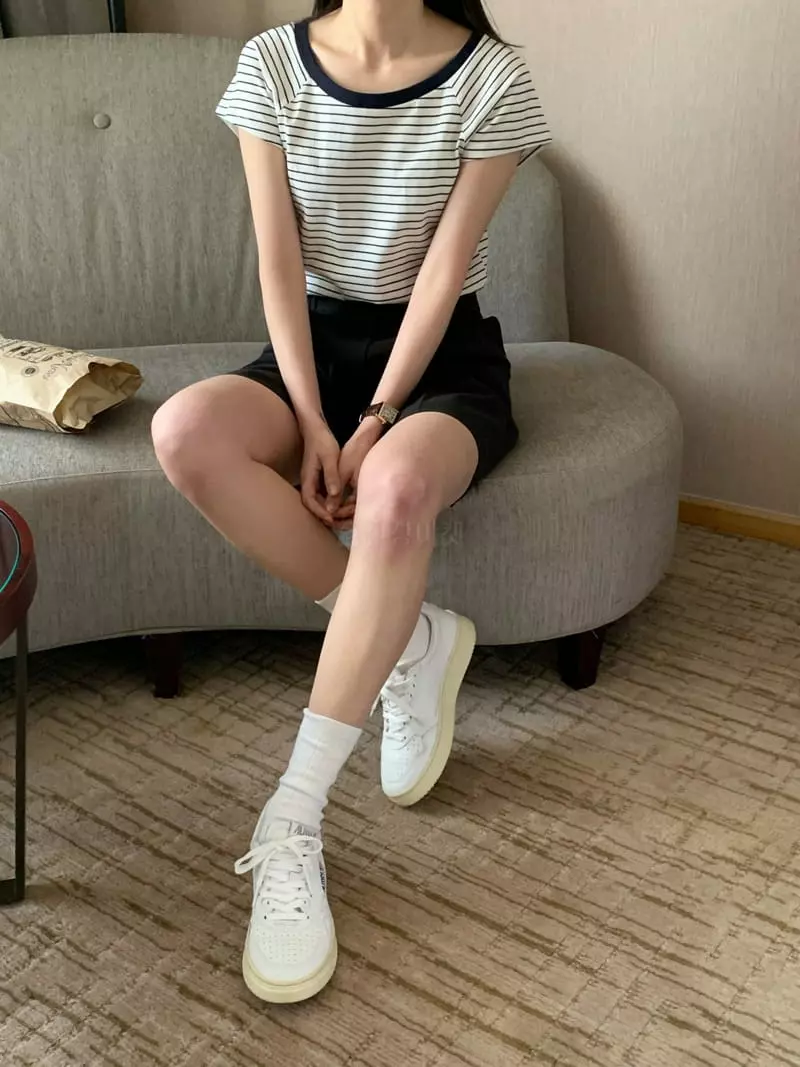 Ovu - Korean Women Fashion - #pursuepretty - Candy Stripes Tee - 4
