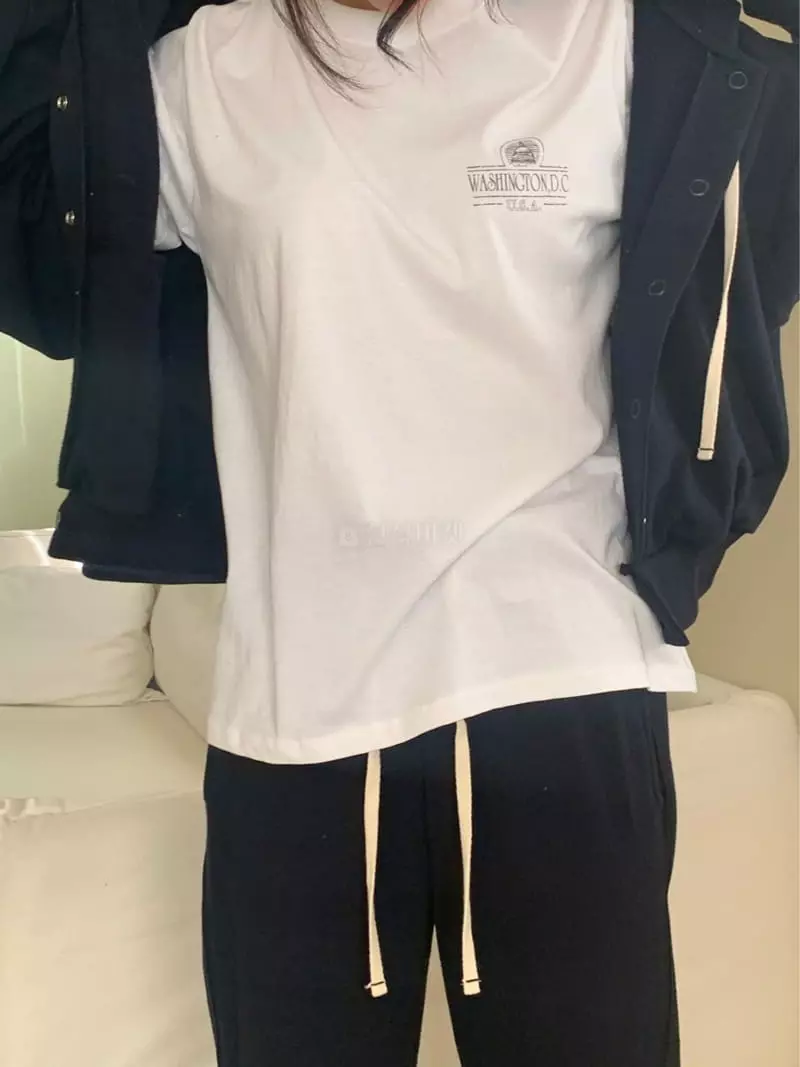 Ovu - Korean Women Fashion - #romanticstyle - Washington Tee - 2