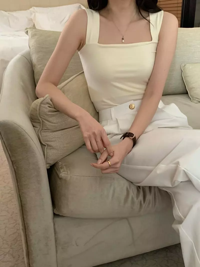 Ovu - Korean Women Fashion - #thatsdarling - Square Sleeveless