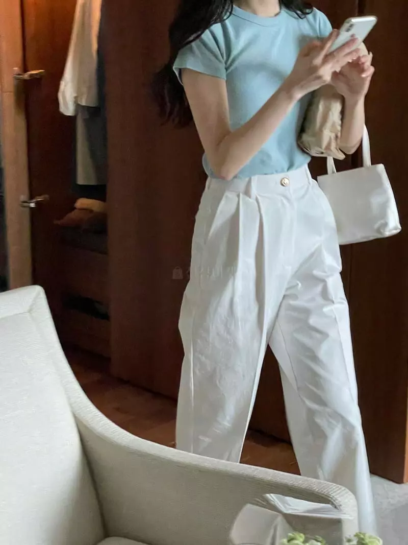 Ovu - Korean Women Fashion - #vintageinspired - Gold Button Pants - 7