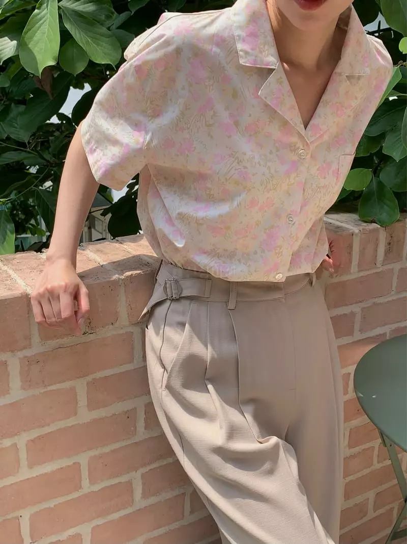 Ovu - Korean Women Fashion - #womensfashion - Flower Blouse - 3