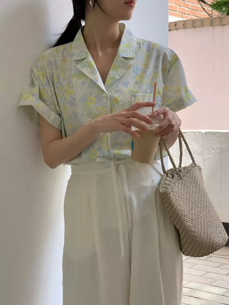 Ovu - Korean Women Fashion - #womensfashion - Flower Blouse - 9