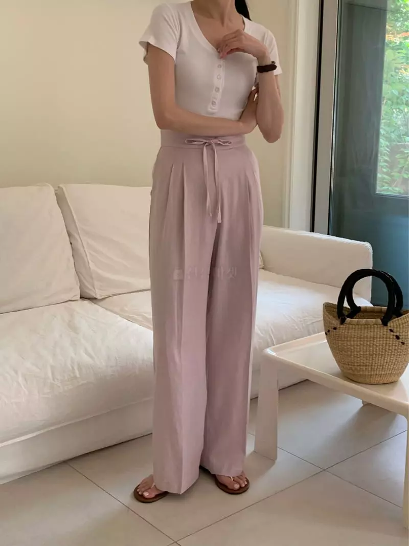 Ovu - Korean Women Fashion - #womensfashion - Linen Pants - 5