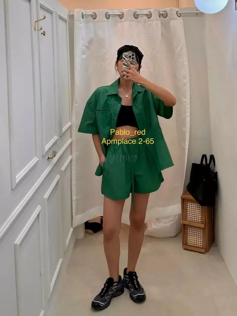 Pablored - Korean Women Fashion - #momslook - Para Bodysuit Over Shirt Banding Set UP - 2