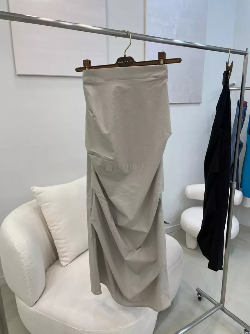 Pablored - Korean Women Fashion - #momslook - Shirring Long Skirt - 7
